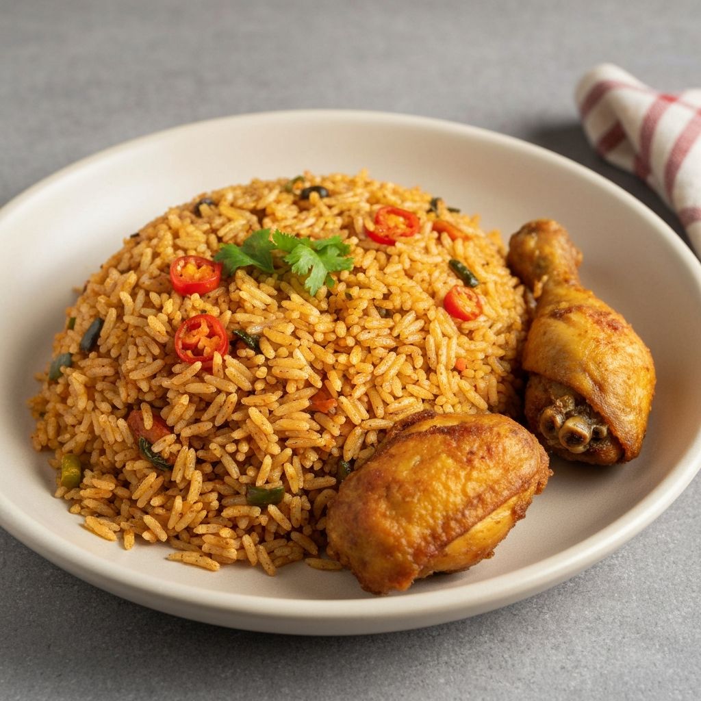 Nigerian Jollof Rice with Chicken by Cassy Bakes