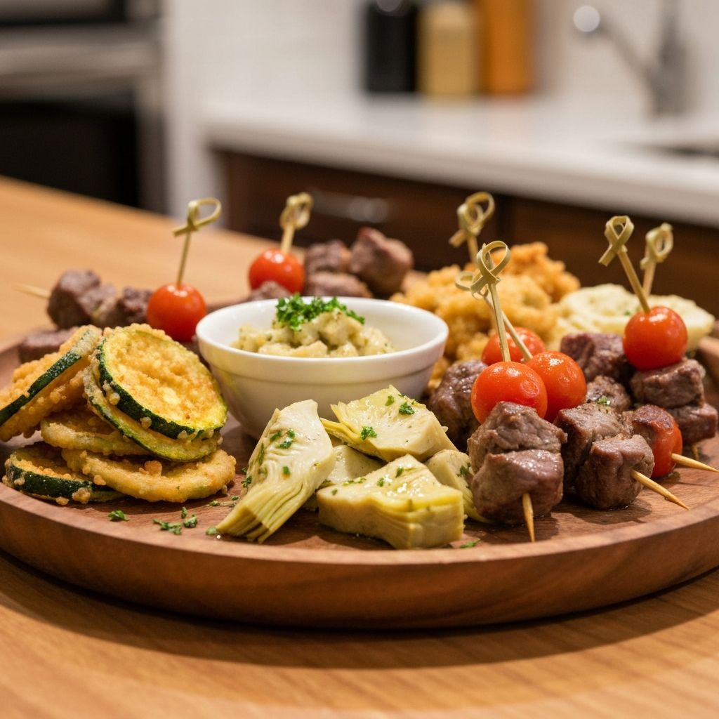 Small chops platter with assorted appetizers